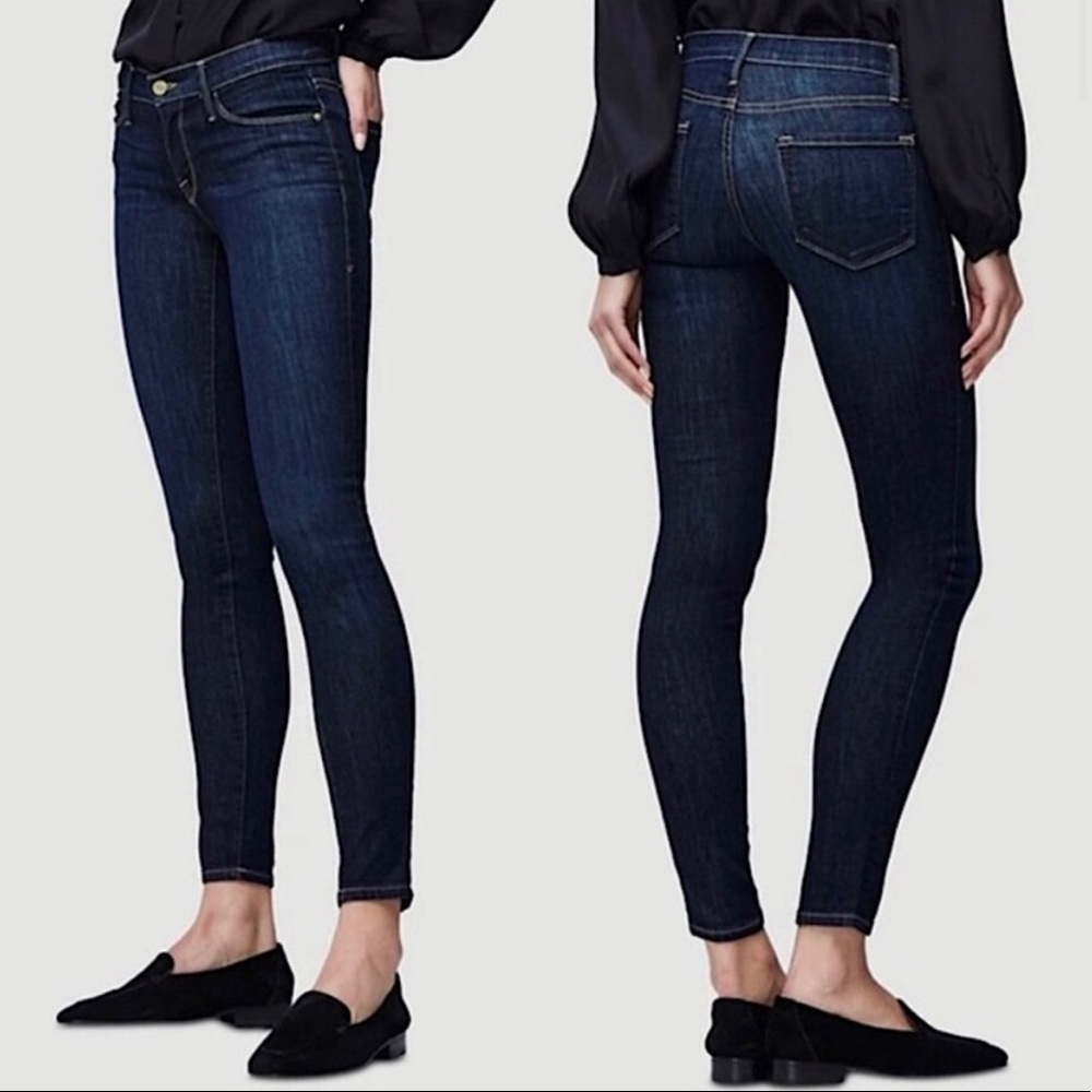 Frame Denim Dark Wash Skinny Jeans